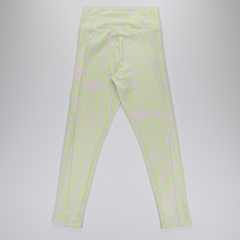 Adidas Women's‎ Allover Print Shiny Drawstring Tight Fit Leggings Green Size S - Picture 4 of 9